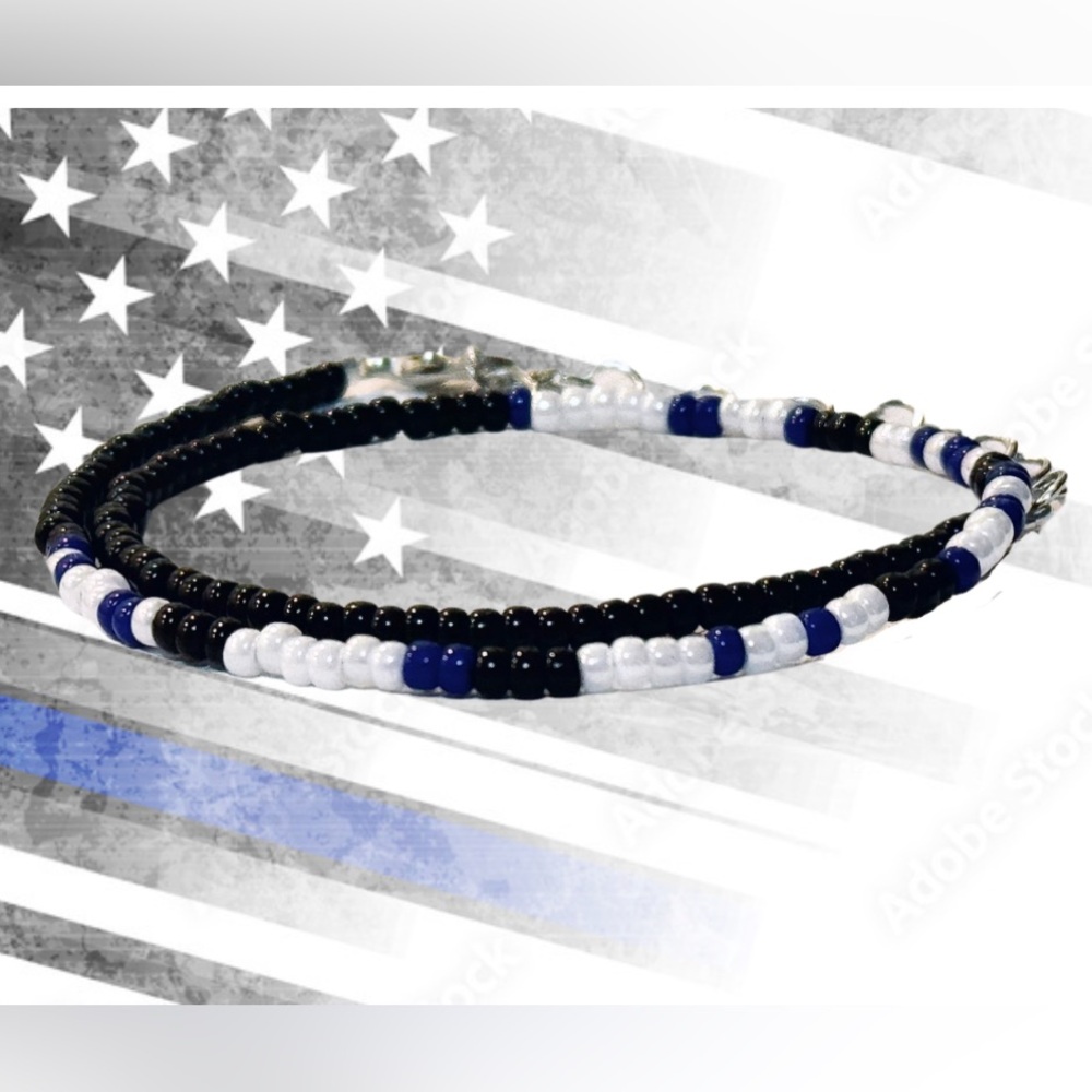 Morse Code Wrap Bracelet Law Enforcement